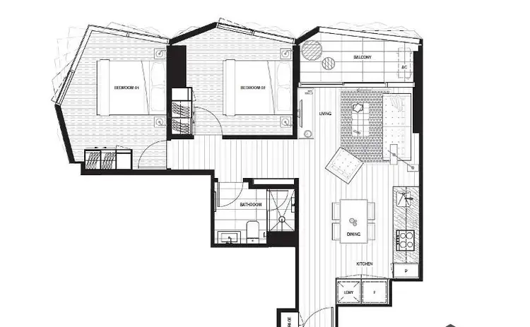 Floorplan of Homely apartment listing, 6510/442 Elizabeth Street, Melbourne VIC 3000
