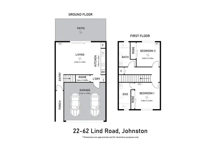 Floorplan of Homely townhouse listing, 22/62 Lind Road, Johnston NT 832