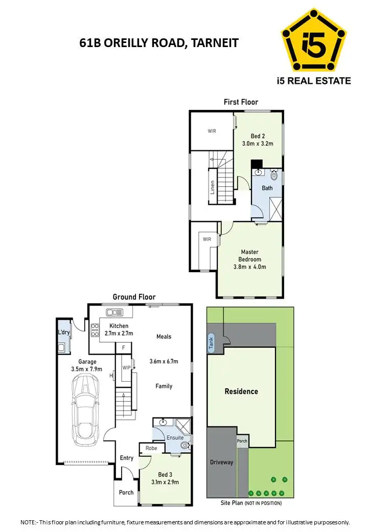 Floorplan of Homely townhouse listing, 61B Oreilly Road, Tarneit VIC 3029