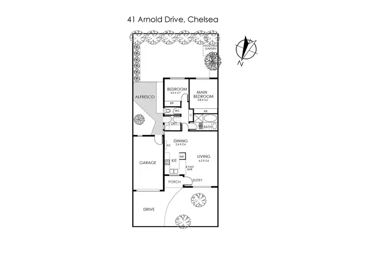 Floorplan of Homely unit listing, 41 Arnold Drive, Chelsea VIC 3196