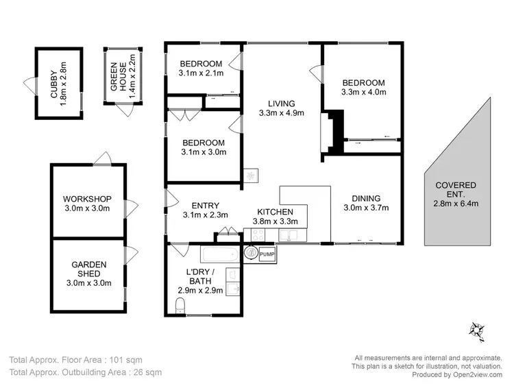 Floorplan of Homely house listing, 13 Seventh Avenue, Dodges Ferry TAS 7173