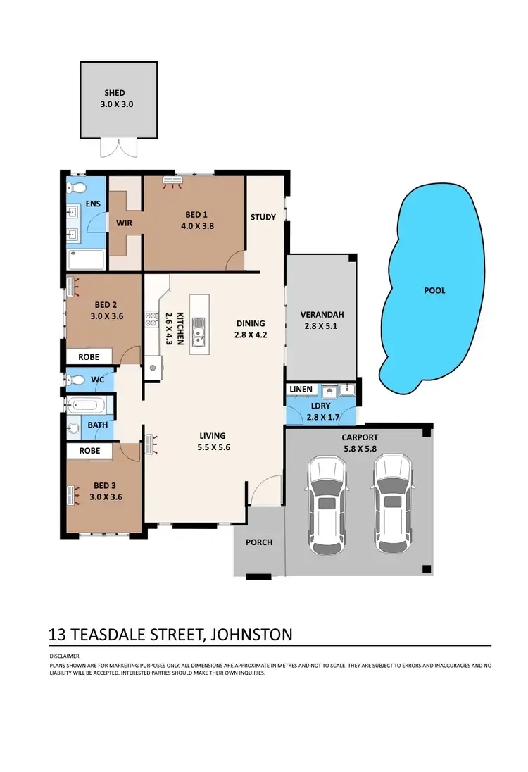 Floorplan of Homely house listing, 13 Teasdale Street, Johnston NT 832
