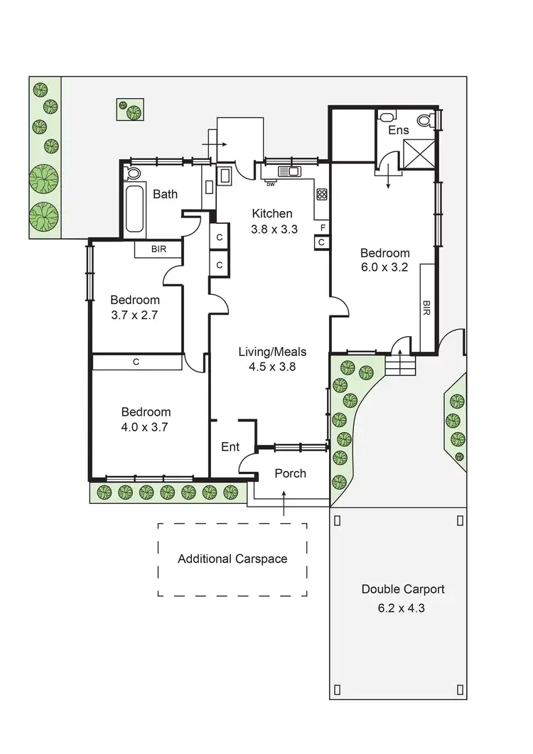 Floorplan of Homely unit listing, 3/5 Emily Street, Carnegie VIC 3163
