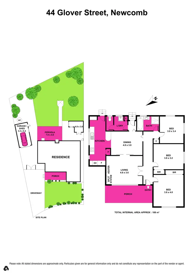 Floorplan of Homely house listing, 44 Glover Street, Newcomb VIC 3219