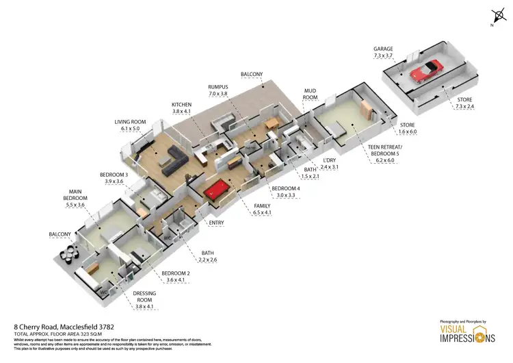 Floorplan of Homely house listing, 8 Cherry Road, Avonsleigh VIC 3782