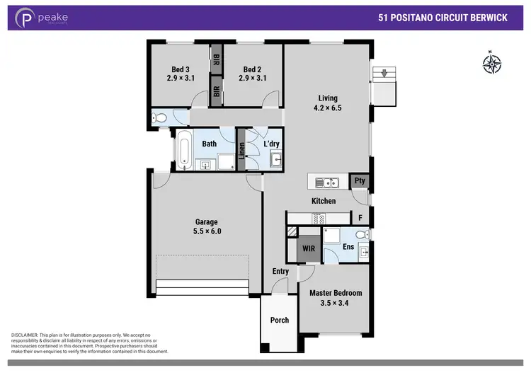 Floorplan of Homely house listing, 51 Positano Circuit, Berwick VIC 3806