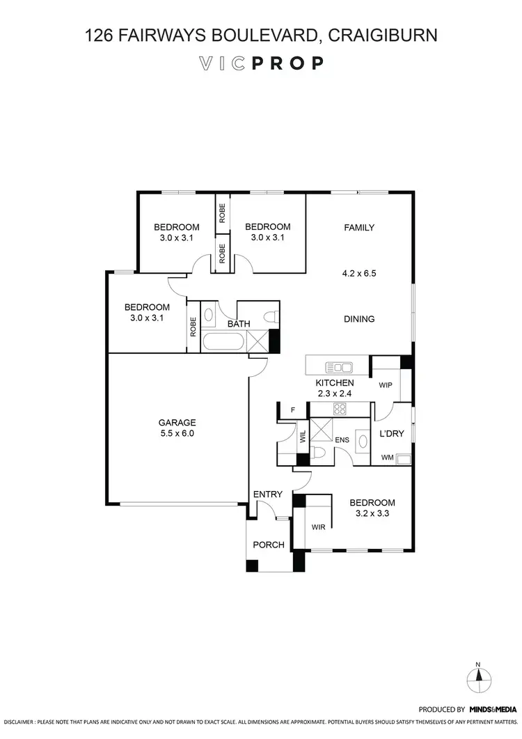 Floorplan of Homely house listing, 126 Fairways Boulevard, Craigieburn VIC 3064