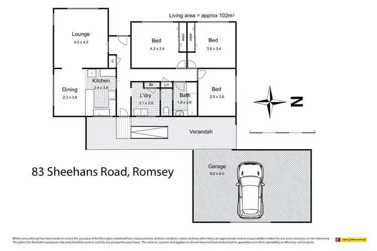 Floorplan of Homely rural property listing, 83 Sheehans Road, Romsey VIC 3434