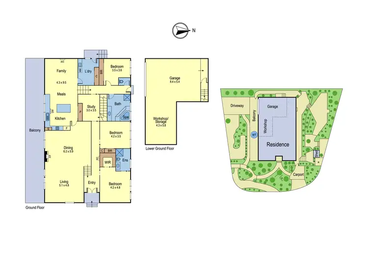 Floorplan of Homely house listing, 9 Lexham Square, Eltham VIC 3095