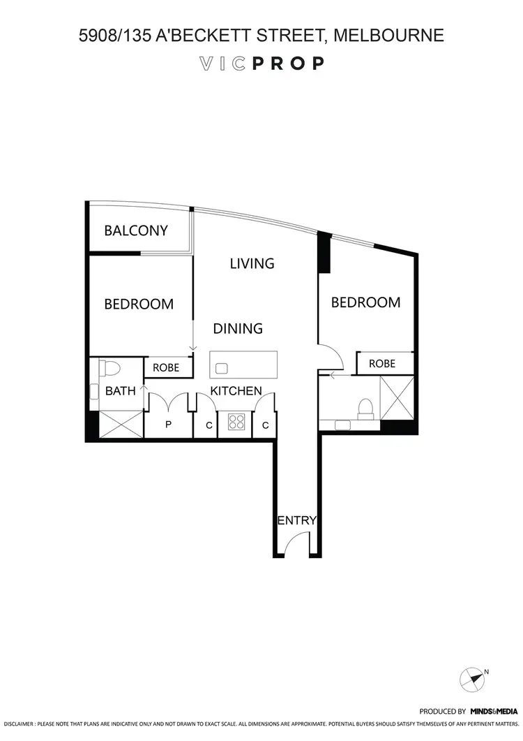 Floorplan of Homely apartment listing, 5908/135 Abeckett Street, Melbourne VIC 3000