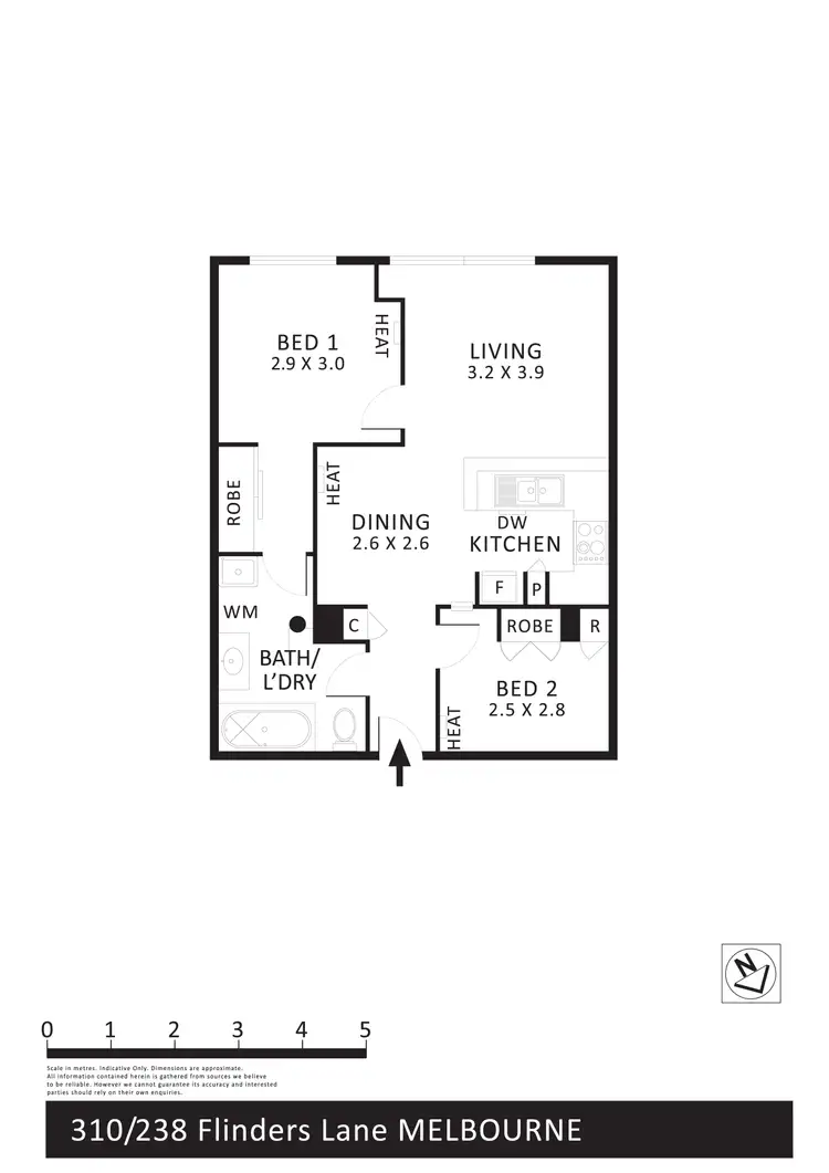 Floorplan of Homely apartment listing, 310/238 Flinders Lane, Melbourne VIC 3000