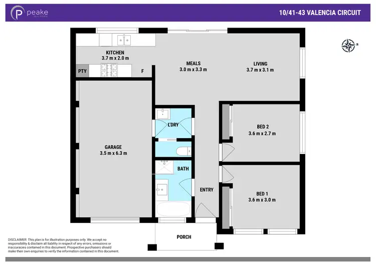 Floorplan of Homely unit listing, 10/41-45 Valencia Circuit, Cranbourne VIC 3977