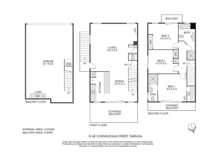 Floorplan of Homely unit listing, 5/46-48 Cunningham Street, Taringa QLD 4068