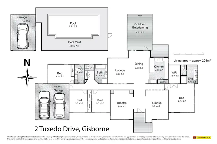 Floorplan of Homely house listing, 2-4 Tuxedo Drive, Gisborne VIC 3437