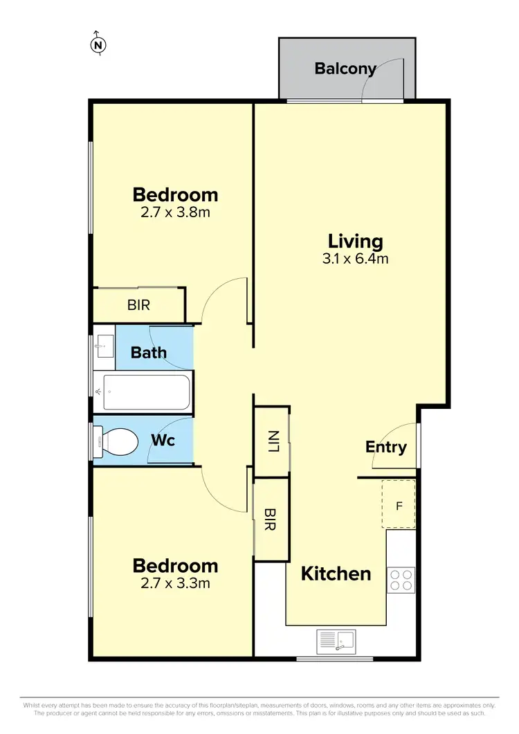 Floorplan of Homely flat listing, 8/29 Empire Street, Footscray VIC 3011