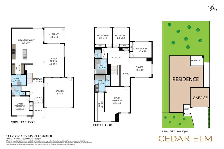 Floorplan of Homely house listing, 11 Creston Street, Point Cook VIC 3030