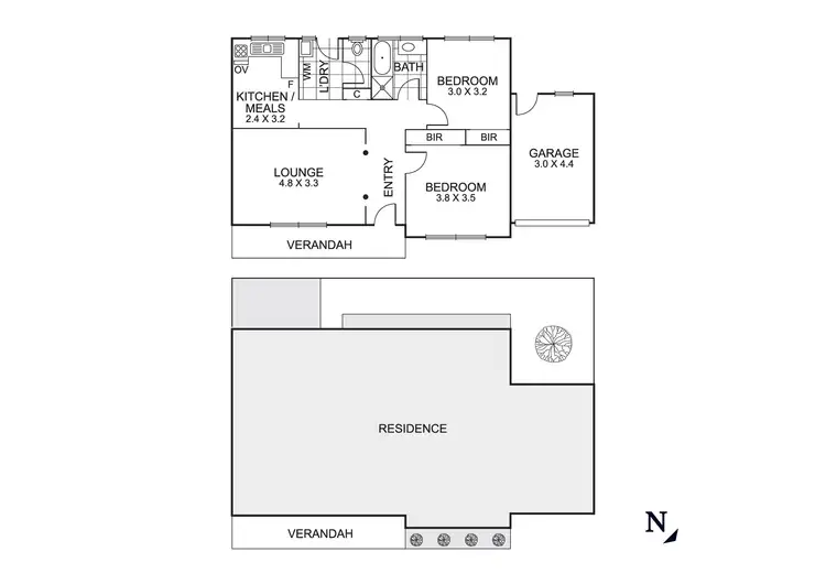 Floorplan of Homely unit listing, 2/19 Wickham Road, Hampton East VIC 3188