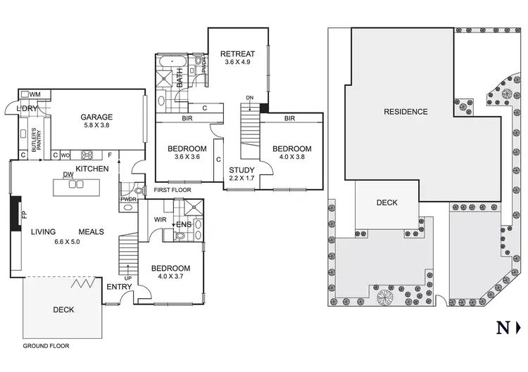 Floorplan of Homely townhouse listing, 155 Warren Road, Parkdale VIC 3195