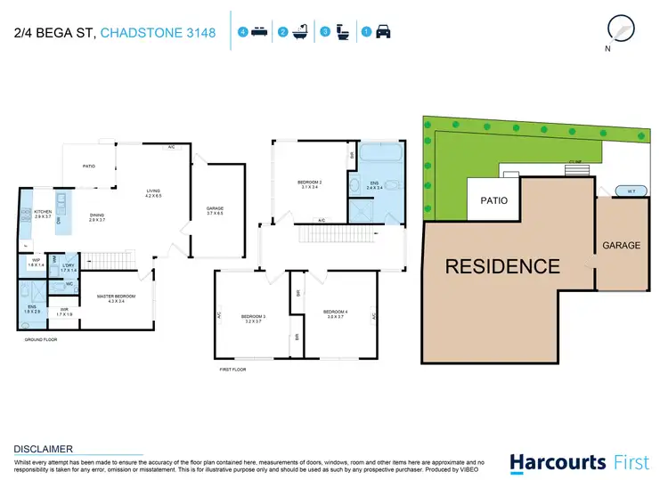 Floorplan of Homely townhouse listing, 2/4 Bega Street, Chadstone VIC 3148