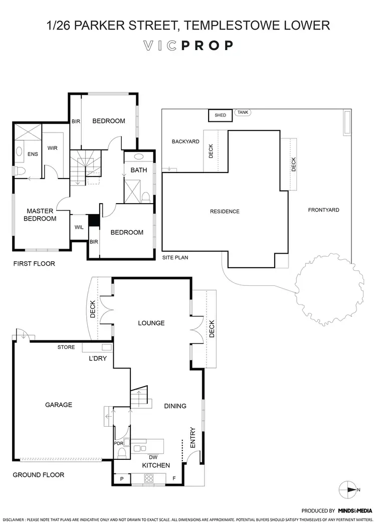 Floorplan of Homely townhouse listing, 1/26 Parker Street, Templestowe Lower VIC 3107