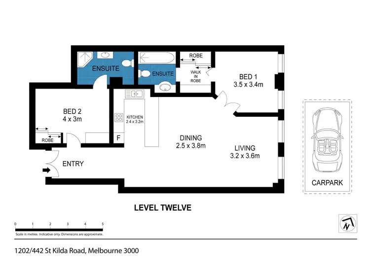 Floorplan of Homely apartment listing, 902/442 St Kilda Road, Melbourne VIC 3004