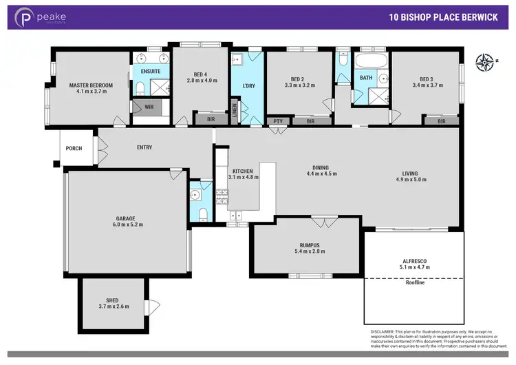 Floorplan of Homely house listing, 10 Bishop Place, Berwick VIC 3806
