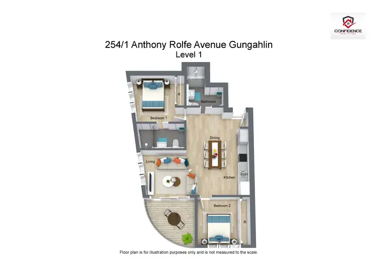Floorplan of Homely apartment listing, 254/1 Anthony Rolfe Avenue, Gungahlin ACT 2912