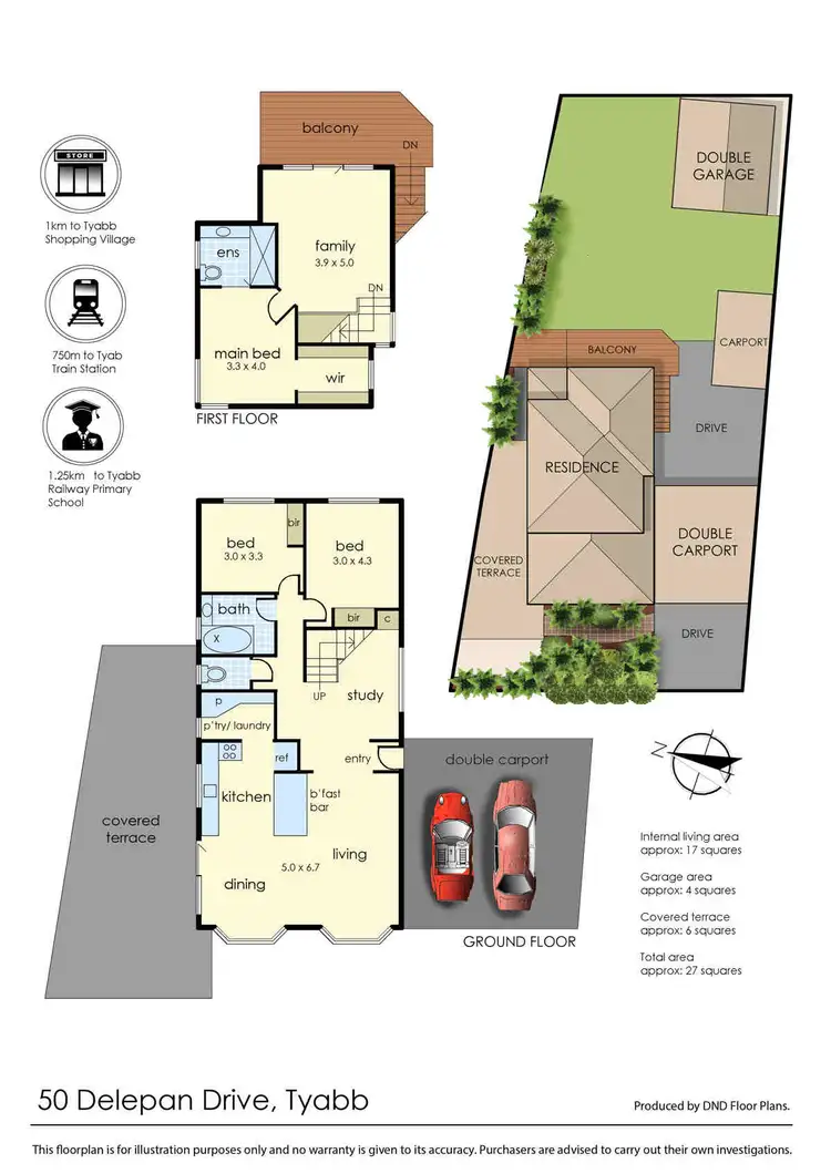 Floorplan of Homely house listing, 50 Delepan Drive, Tyabb VIC 3913