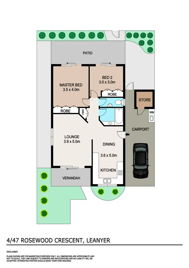 Floorplan of Homely unit listing, 7/47 Rosewood Crescent, Leanyer NT 812