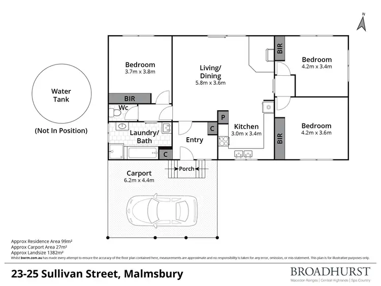 Floorplan of Homely house listing, 23-25 Sullivan Street, Malmsbury VIC 3446