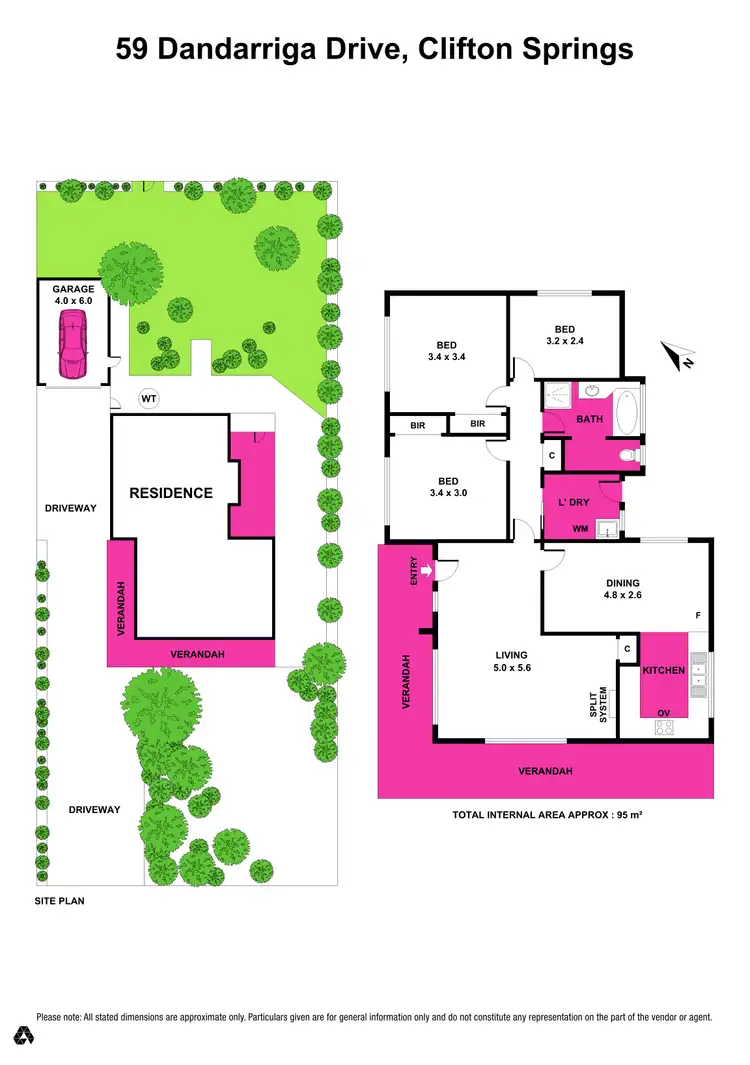 Floorplan of Homely house listing, 59 Dandarriga Drive, Clifton Springs VIC 3222
