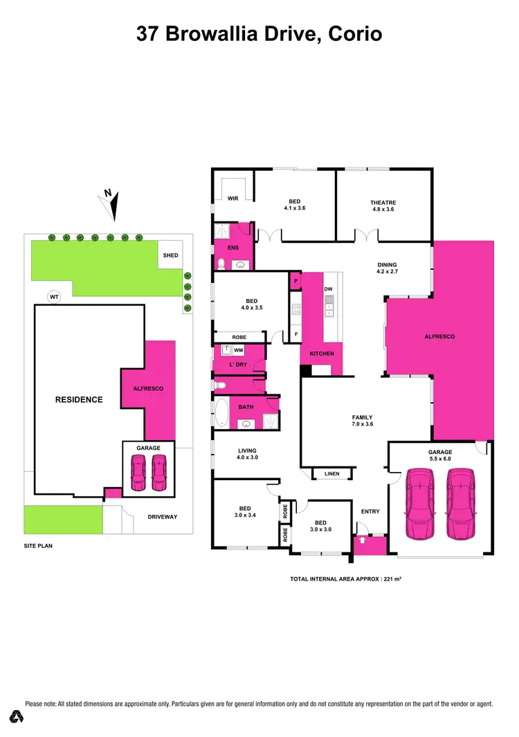 Floorplan of Homely house listing, 37 Browallia Drive, Corio VIC 3214