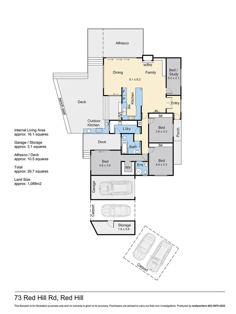 Floorplan of Homely house listing, 73 Red Hill Road, Red Hill South VIC 3937