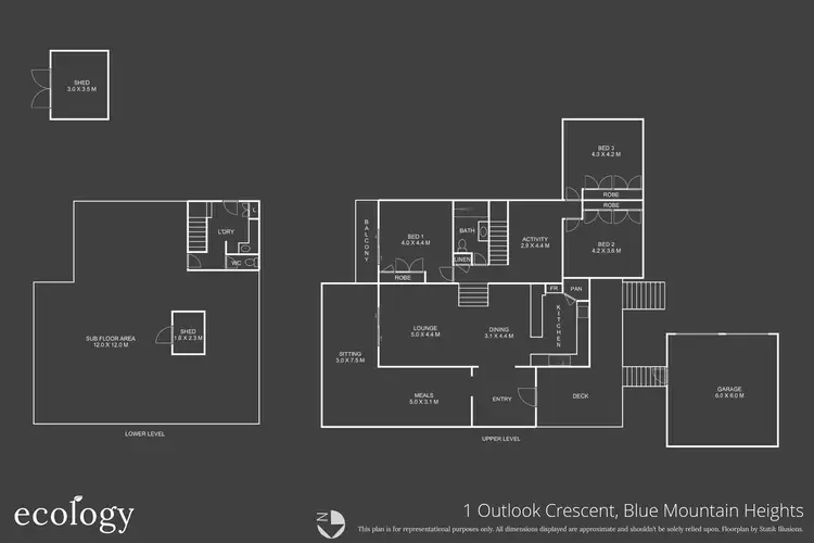Floorplan of Homely house listing, 1 Outlook Crescent, Blue Mountain Heights QLD 4350