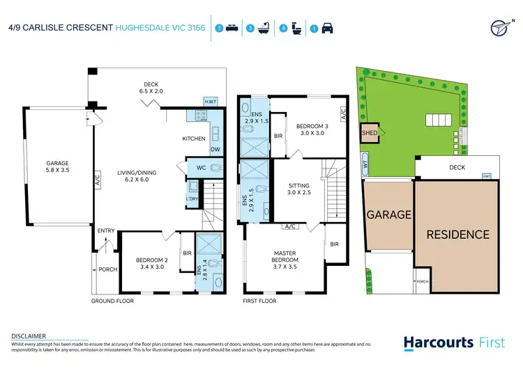 Floorplan of Homely townhouse listing, 4/9 Carlisle Crescent, Hughesdale VIC 3166