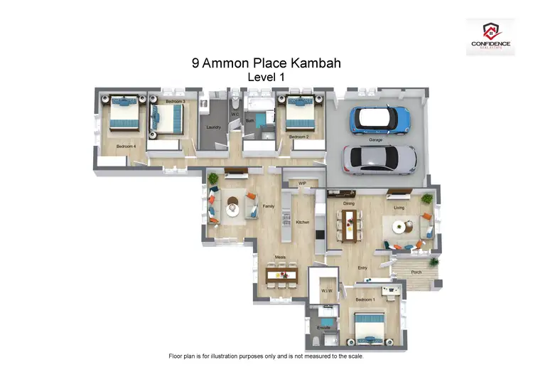 Floorplan of Homely house listing, 9 Ammon Place, Kambah ACT 2902