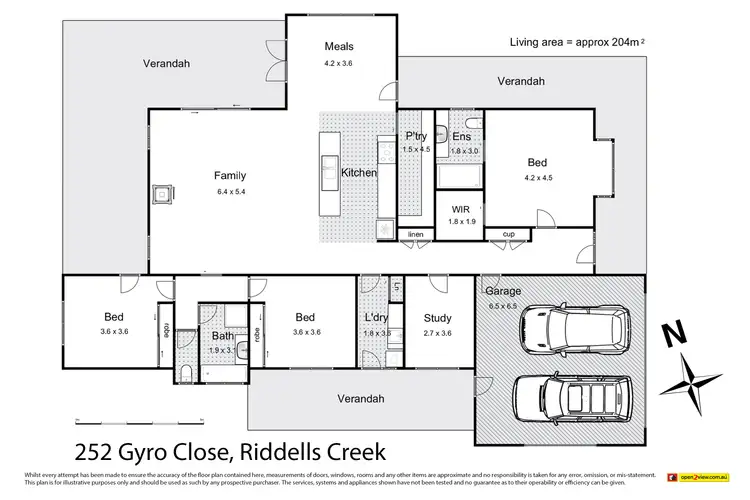Floorplan of Homely house listing, 252 Gyro Close, Riddells Creek VIC 3431