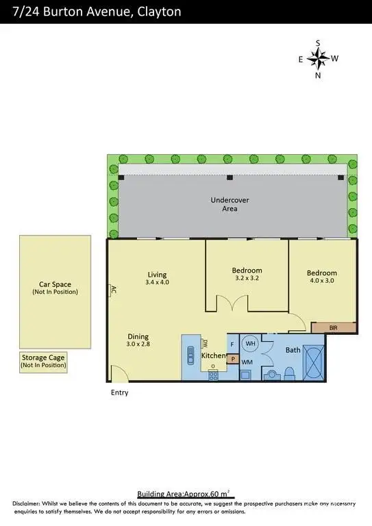 Floorplan of Homely apartment listing, 7/24 Burton Avenue, Clayton VIC 3168