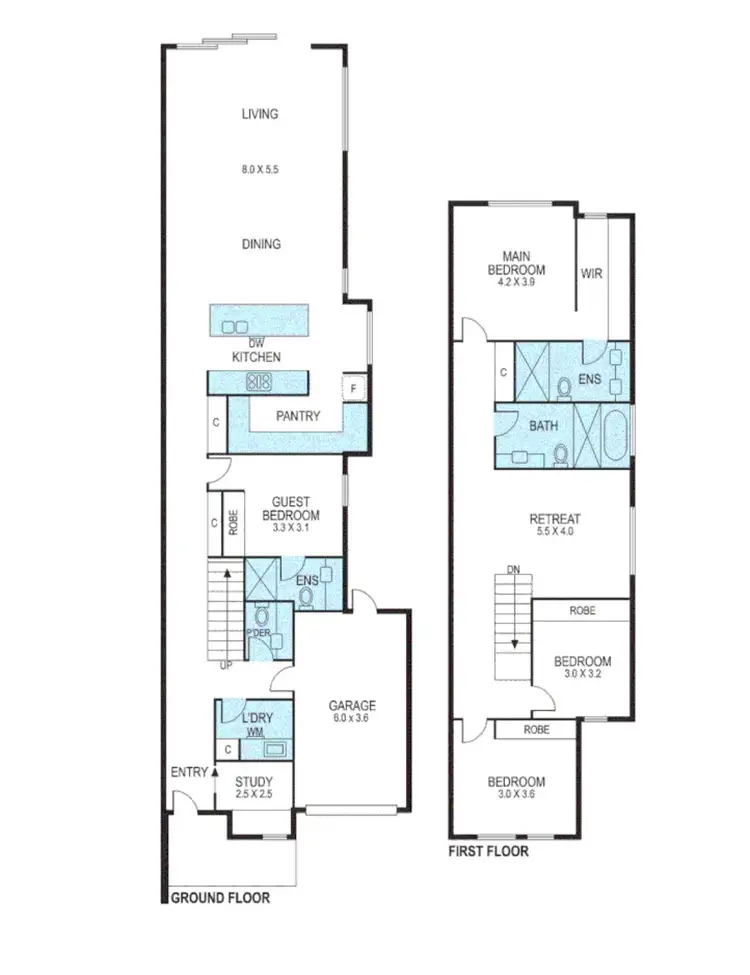 Floorplan of Homely townhouse listing, 22b Clifton Street, Bentleigh East VIC 3165
