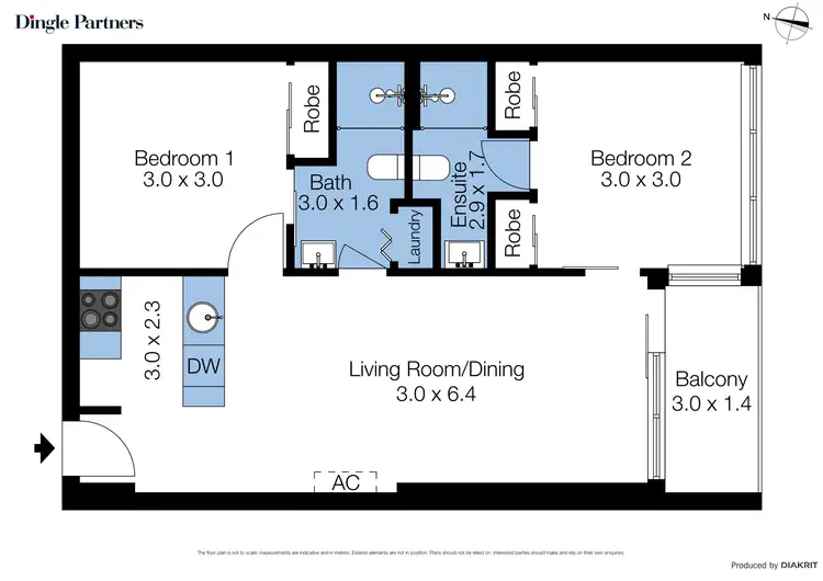 Floorplan of Homely apartment listing, 2207/45 Clarke Street, Southbank VIC 3006
