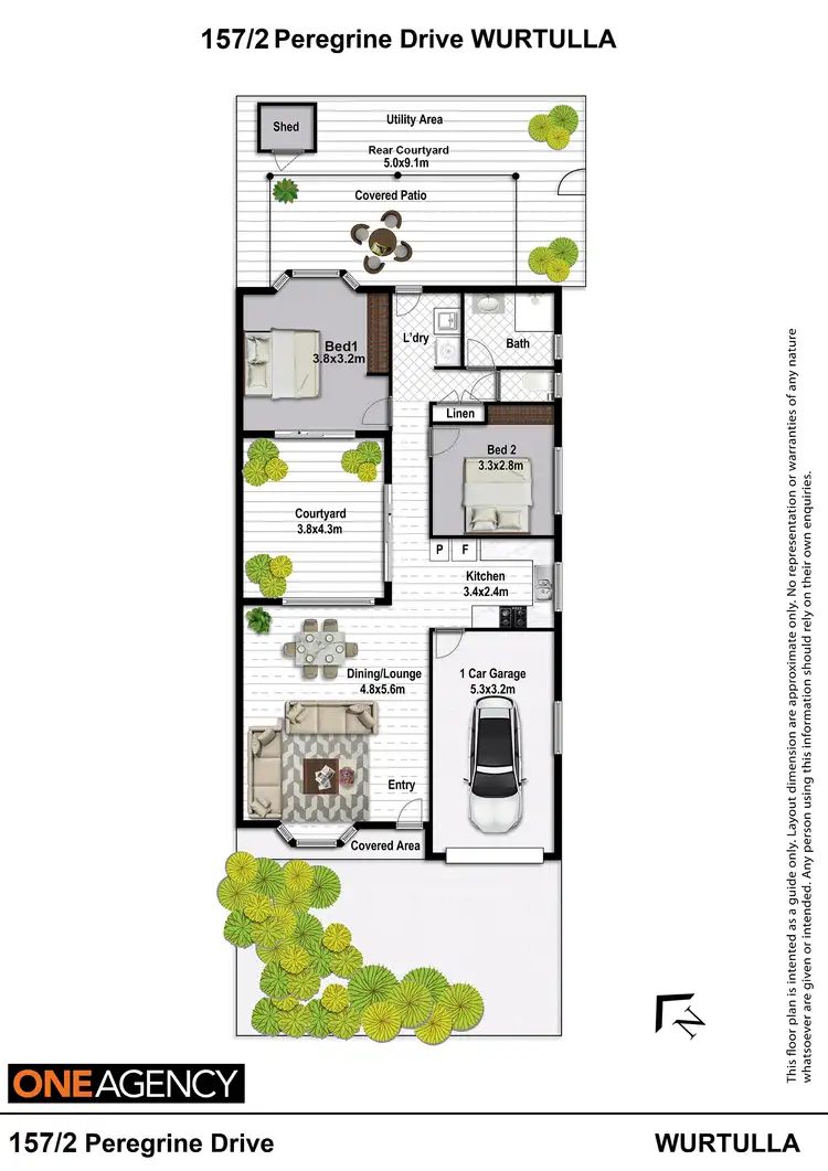 Floorplan of Homely unit listing, 157/2 Peregrine Drive, Wurtulla QLD 4575