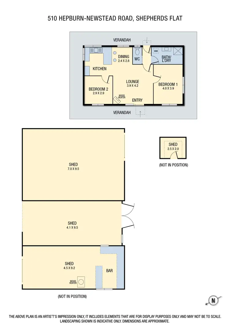 Floorplan of Homely rural property listing, 510 Hepburn Newstead Road, Shepherds Flat VIC 3461
