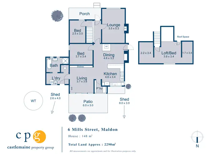 Floorplan of Homely house listing, 6 Mill Street, Maldon VIC 3463