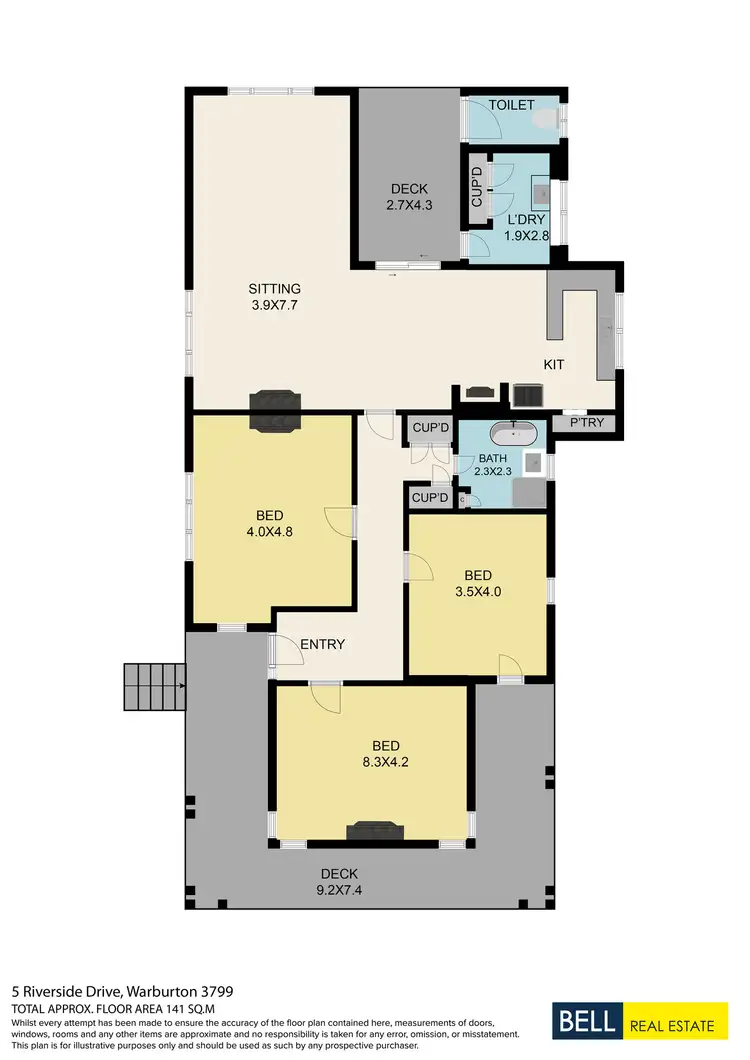 Floorplan of Homely house listing, 5 Riverside Drive, Warburton VIC 3799