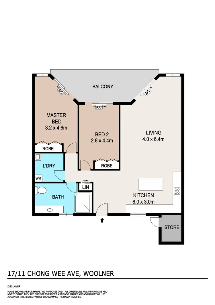 Floorplan of Homely unit listing, 17/11 Chong Wee Avenue, Woolner NT 820