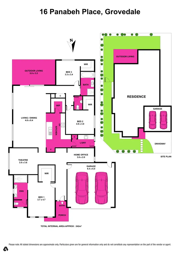 Floorplan of Homely house listing, 16 Panabeh Place, Grovedale VIC 3216