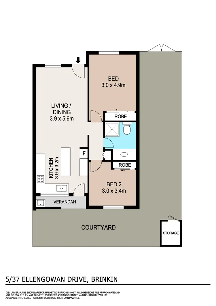 Floorplan of Homely unit listing, 5/37 Ellengowan Drive, Brinkin NT 810