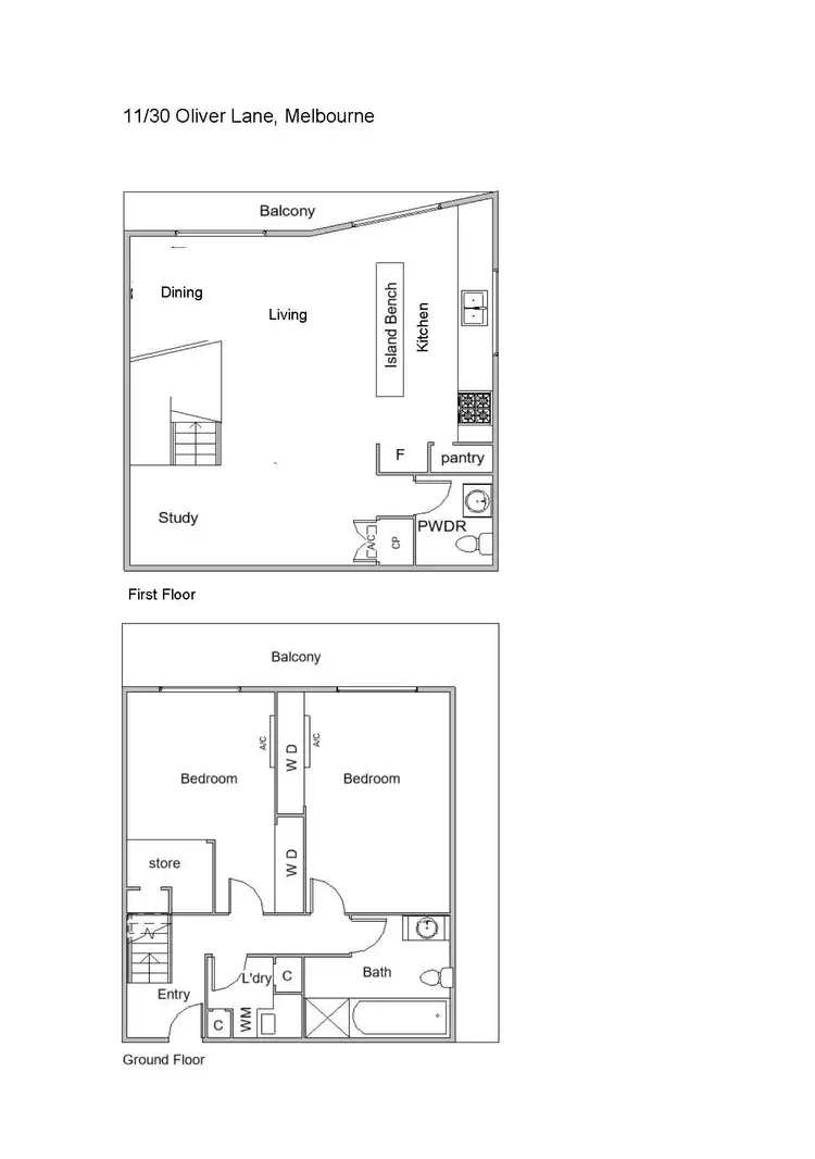 Floorplan of Homely apartment listing, 11/30 Oliver Lane, Melbourne VIC 3000