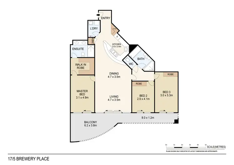 Floorplan of Homely apartment listing, 17/5 Brewery Place, Woolner NT 820