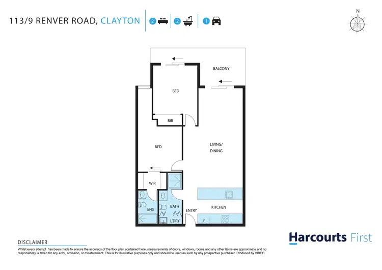 Floorplan of Homely apartment listing, 113/9 Renver Road, Clayton VIC 3168